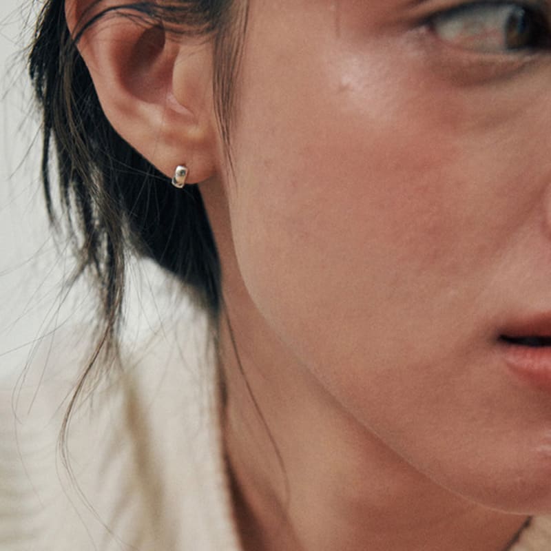 

verte [925 silver] Deux.silver.208 / bun earring (silver) silver