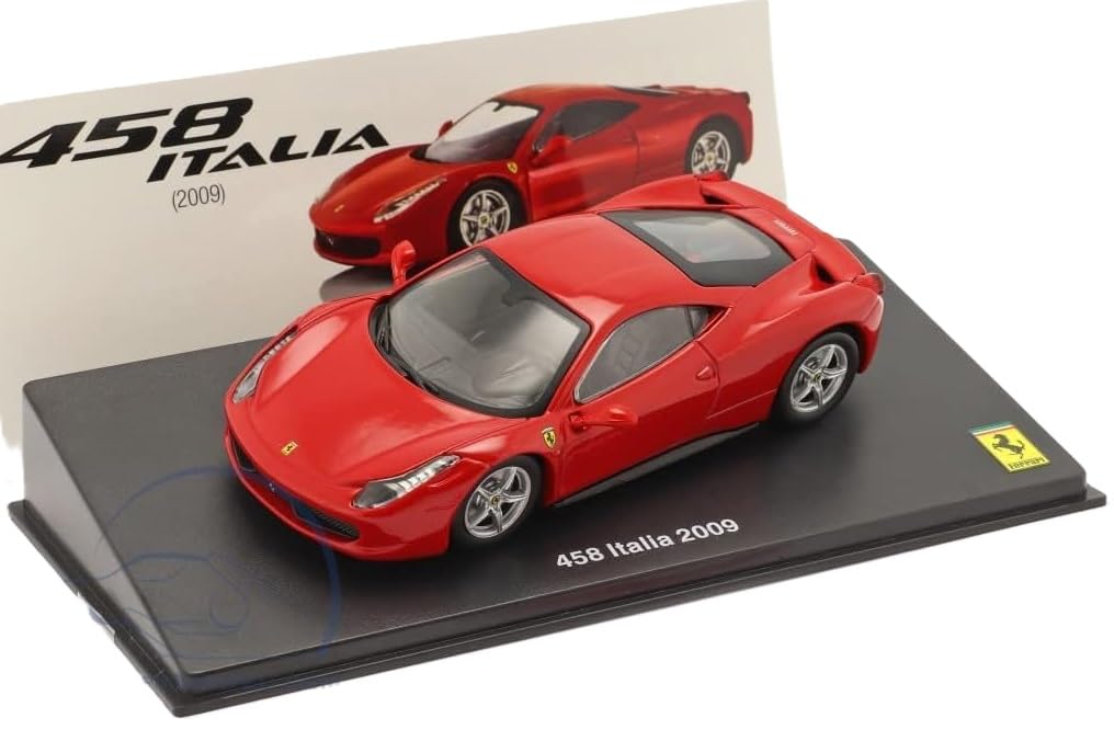 Ferrari Miniaturauto FERRARI 458 Italy 2009 mit Vitrine 1/43 (rot) [Artikel]