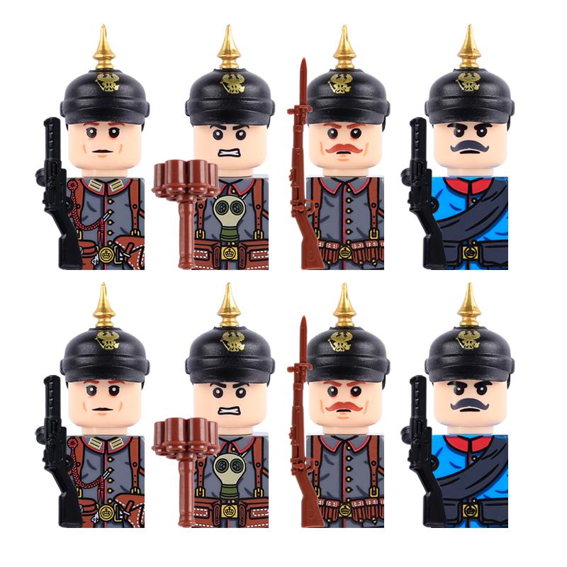 MOC WK1 Militärgraben Schlachtfeld Position Bausteine Preußische Britische Soldaten Armee Kriegsszene Modell DIY Steine Spielzeug Geschenke
