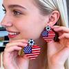 USA Flag Acrylic Earrings for Independence Day Sports Festivals - World Cup Themed Jewelry