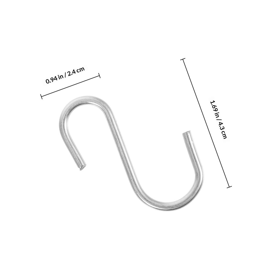 100Pcs S Shaped Hooks Heavy Duty Stainless Steel Kitchen Organizer Utensils Hangers Over Door Closet Clothes