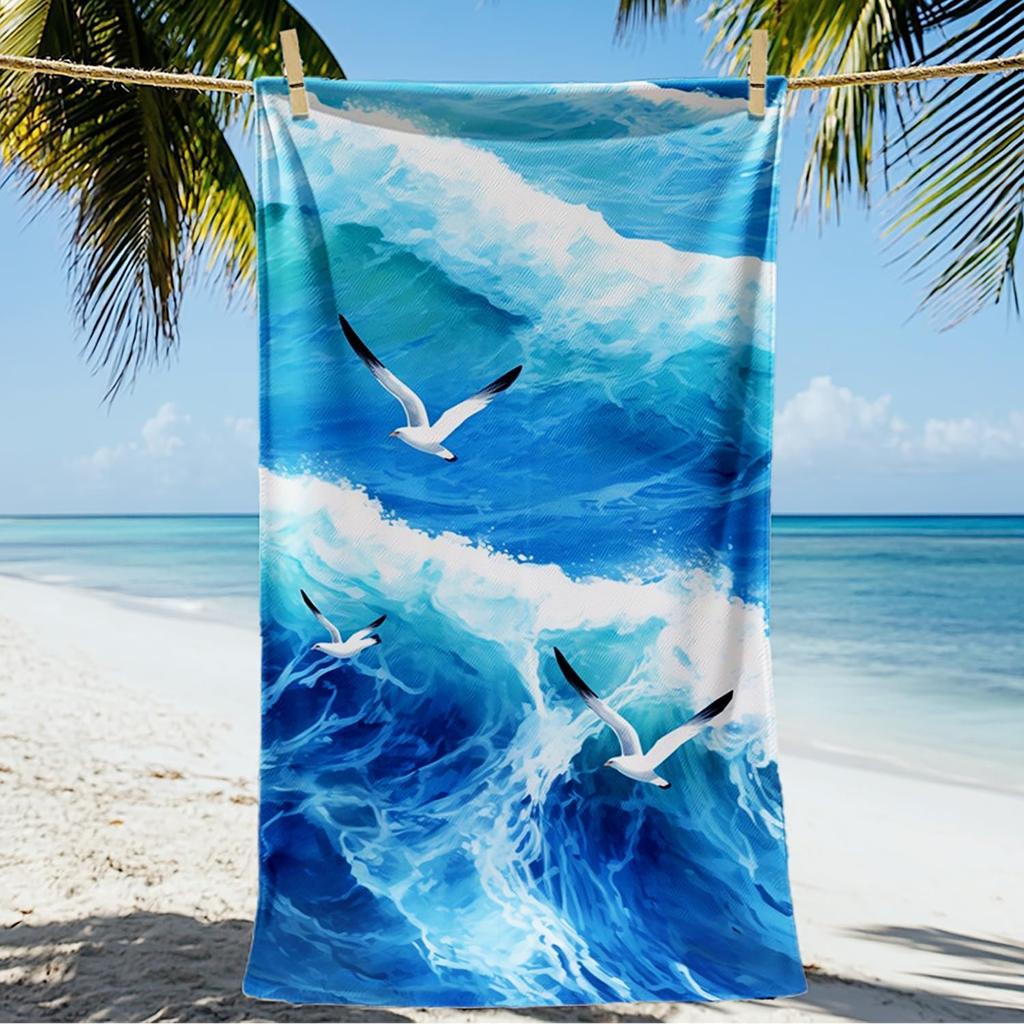 Seagull super large beach towel super absorbent fast drying super soft beach towel super large sand vel essential beach towel