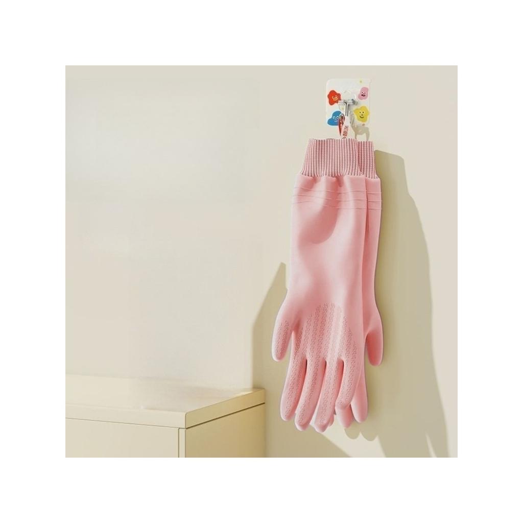 Thick Threaded Rubber Household Gloves, Suitable for Kitchen, Laundry, and Home Cleaning