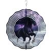 10-Inch Black Horse Wind Spinner - 360° Rotating Metal Garden Art, Outdoor Wind Chime Decor with Rust-Proof Hook for Yard, Patio, or Door Hanging