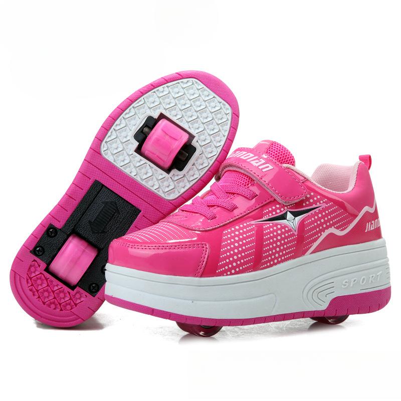 Runaway Shoes Double Wheel Skates Men's and Children's Shoes Runaway Shoes