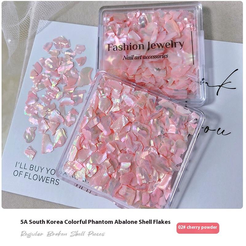 Nail Art Symphony Abalone-Muschelblatt, fein poliert, mittlere Größe, Farbe, ultradünn, Aurora Symphony, natürliche Muschel-Pailletten-Dekoration