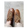 Cowhide Version~ Niche Leather German Training Shoes Women's Winter Flat Forrest Gump Shoes Versatile Retro Board Shoes Casual Sports Shoes