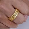 Hip-Hop Jewelry Double Row Zircon Ring Trendy Brand Personality Full Diamond 18K Gold Men's Ring