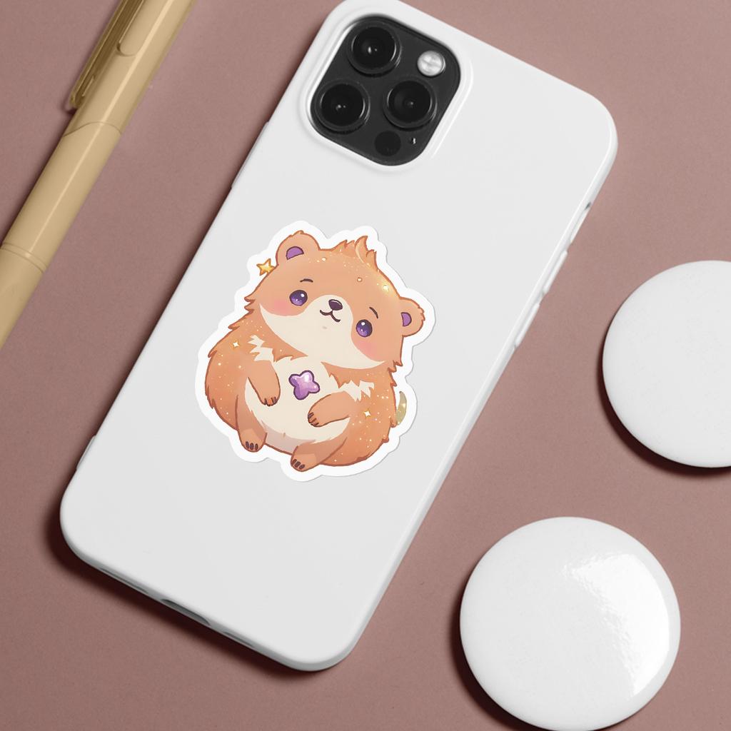 50 Pieces of Cute Bear Graffiti Stickers, Adorable Stationery Stickers, Perfect for Decorating Mobile Phones, Skateboards, and Computers, Waterproof