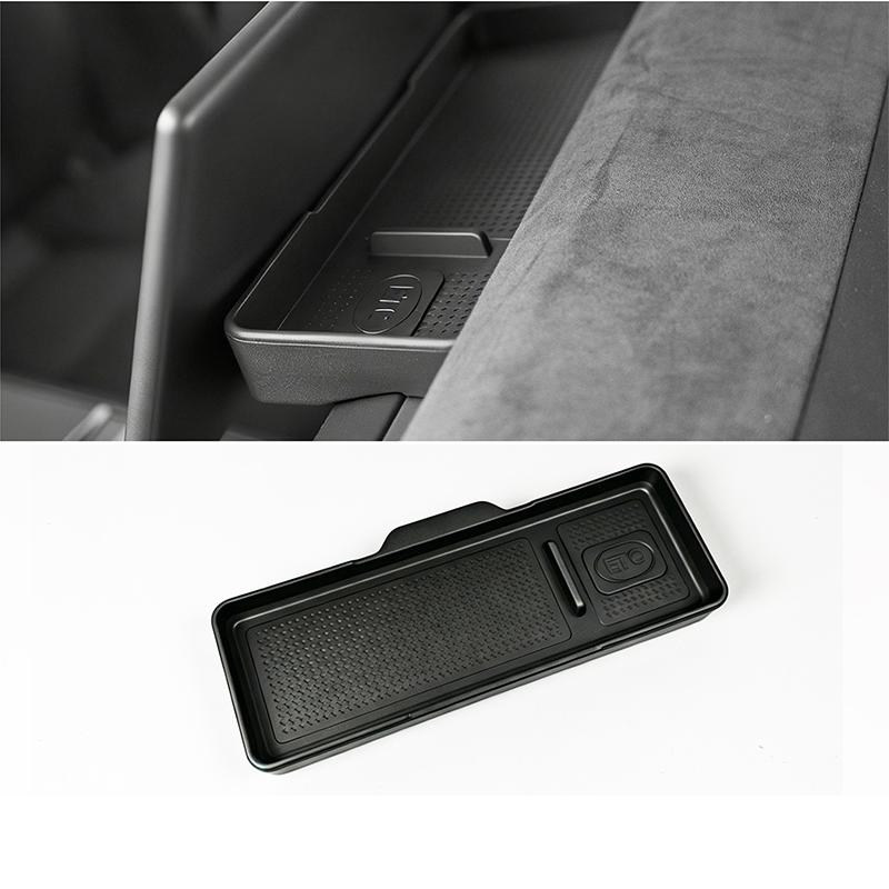 For Tesla Model YL 2025-2027 Silicone ETC Storage Box with Bracket Paper Towel Storage Box Automobile Modification Supplies