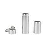 Waterproof Cigarete Case Silver Aluminum Alloy Cigarette Box Pill Toothpick Capsule Holder with Keychain Mens Gift