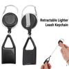 Silicone LighterRetractable Keychain Protective Sleeve Holder Leashes Safe Stash Clip Cover SmokingLighter Case Cover Accessory