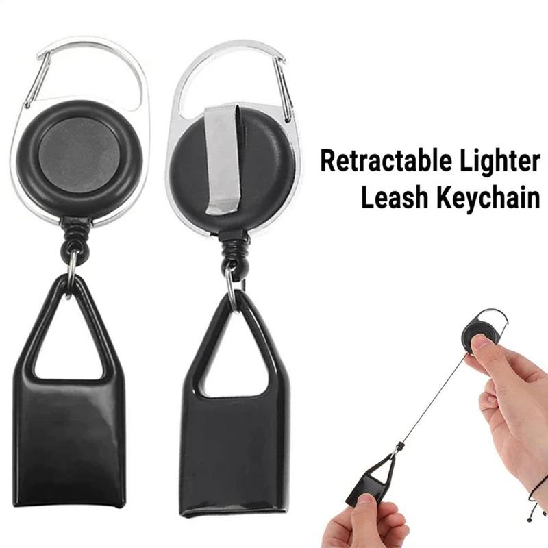 Silicone LighterRetractable Keychain Protective Sleeve Holder Leashes Safe Stash Clip Cover SmokingLighter Case Cover Accessory