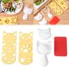 Hjemmebagning Og Madlavning Gave Risbold Forme Sæt, Tegneserie Bjørn/Kat/Hund/Panda Form Onigiri Maker, Kreativ Form Sæt Fødevaregodkendt Plast Sushi til