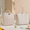 Portable Insulated Crossbody Lunch Bags Waterproof PU Large Capacity Food Bento Thermal Storage Container Shoulder Cooler Bags