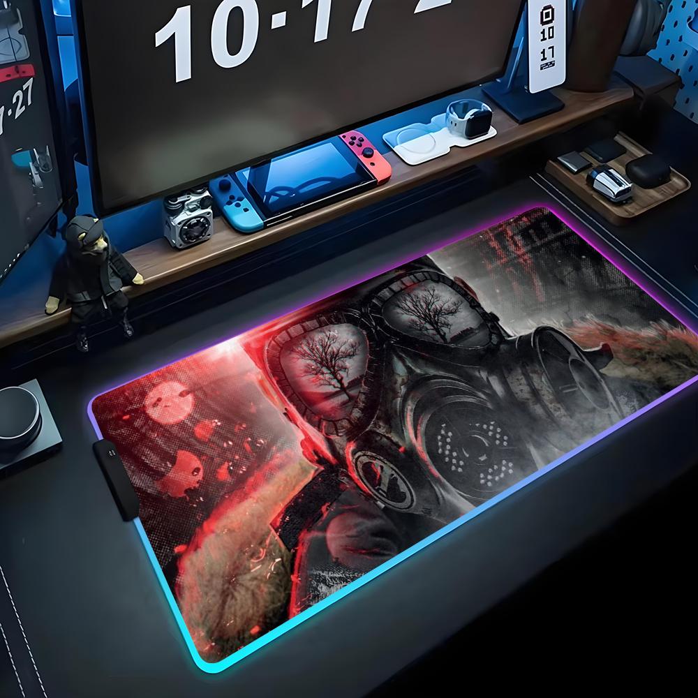 

Коврик для мыши Metro 2033 RGB Игровой коврик для мыши Большой светодиодный коврик Настольный коврик для ПК Светящийся коврик для мыши Большие коврики для клавиатуры Настольный ковер с подсветкой RGB600x300x3mm
