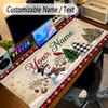 Winter Theme Personalized Mouse Pad Custom Name Text Non Slip Desk Pad For Laptop Office Desktop