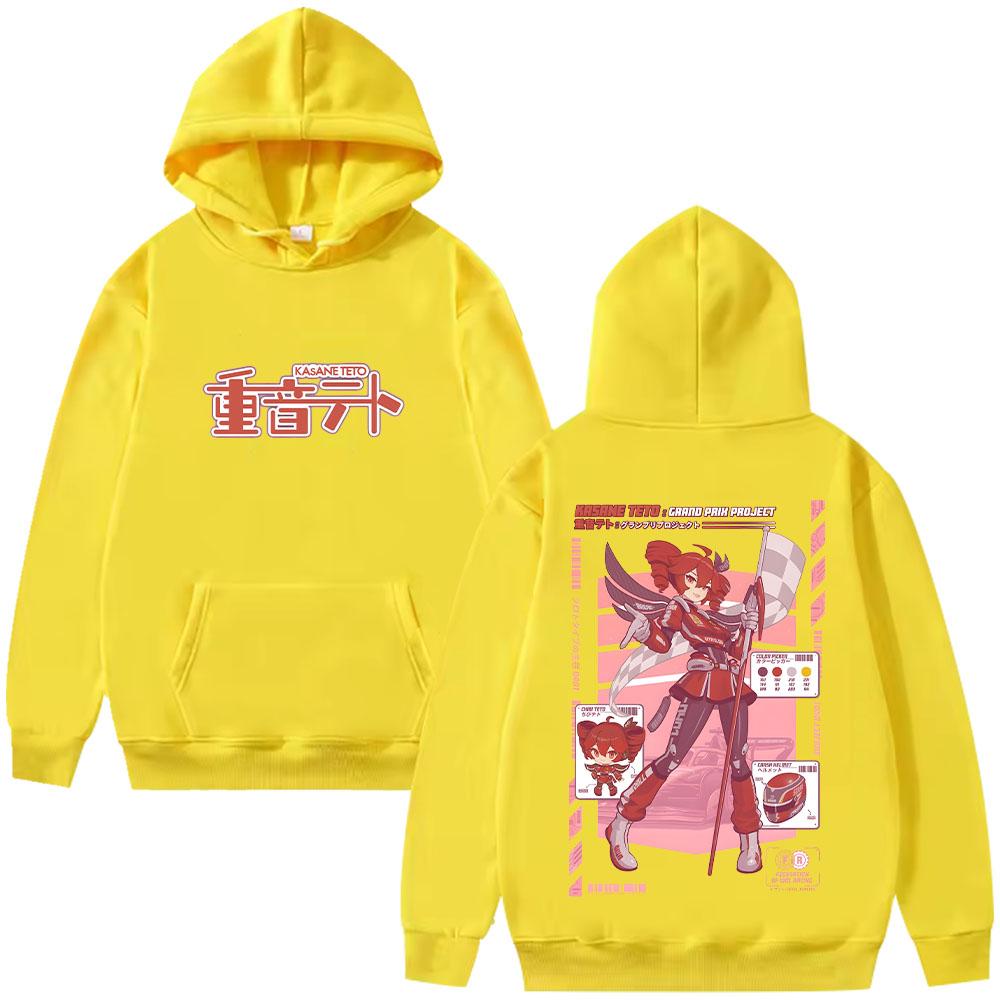Virtuelles Idol Teto Racer Sweatshirts Mode Kasane Teto Hip Hop Hoodies Langarm Streetwear Unisex Lässiger Pullover