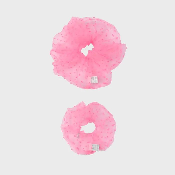 BUBBLE ORGANZA SCRUNCHIE Set (BUBBLE GUM PINK/2PCS)