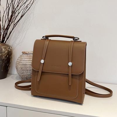 Textured Backpack Women's 2025 New Fashion Multi-functional Casual Shoulder Bag Casual Simple Messenger Bag