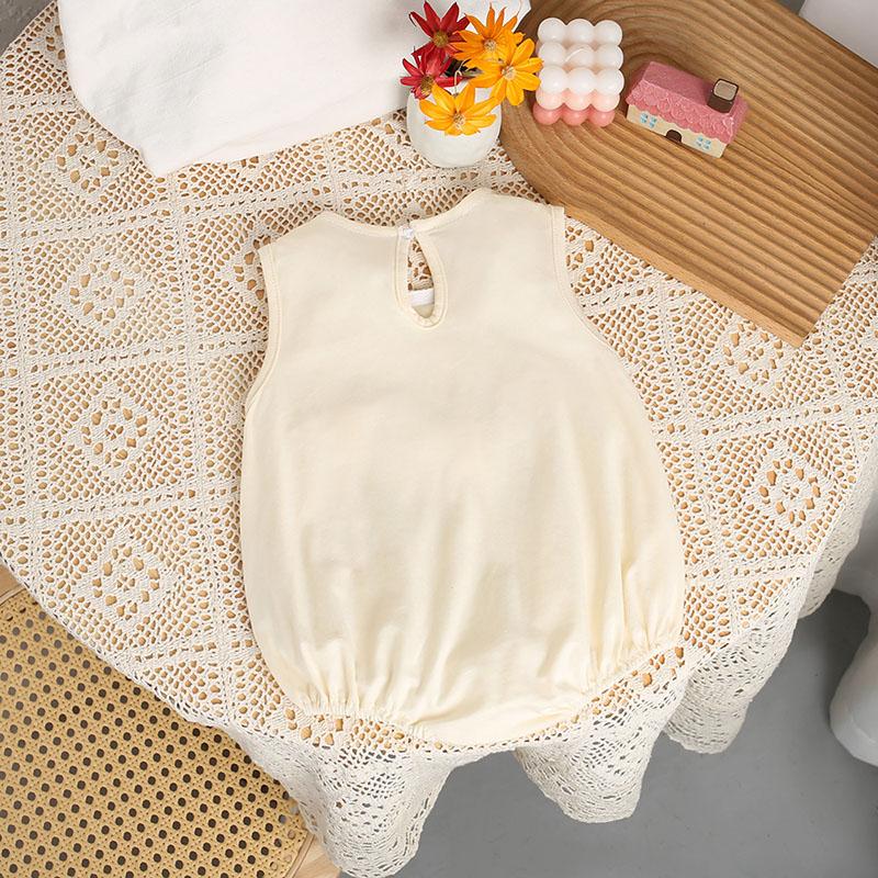 Baby Summer Clothes 0-2 Y Infant Girls Cute Cartoon Sleeveless Bodysuit Newborn Jumpsuit Toddler Outwear