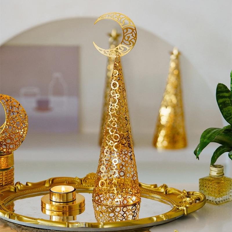 Metal Christmas Tree Candlestick Christmas Candle Cup European Wedding Decoration Tea Wax Small Round Cup Candle Holder Gift