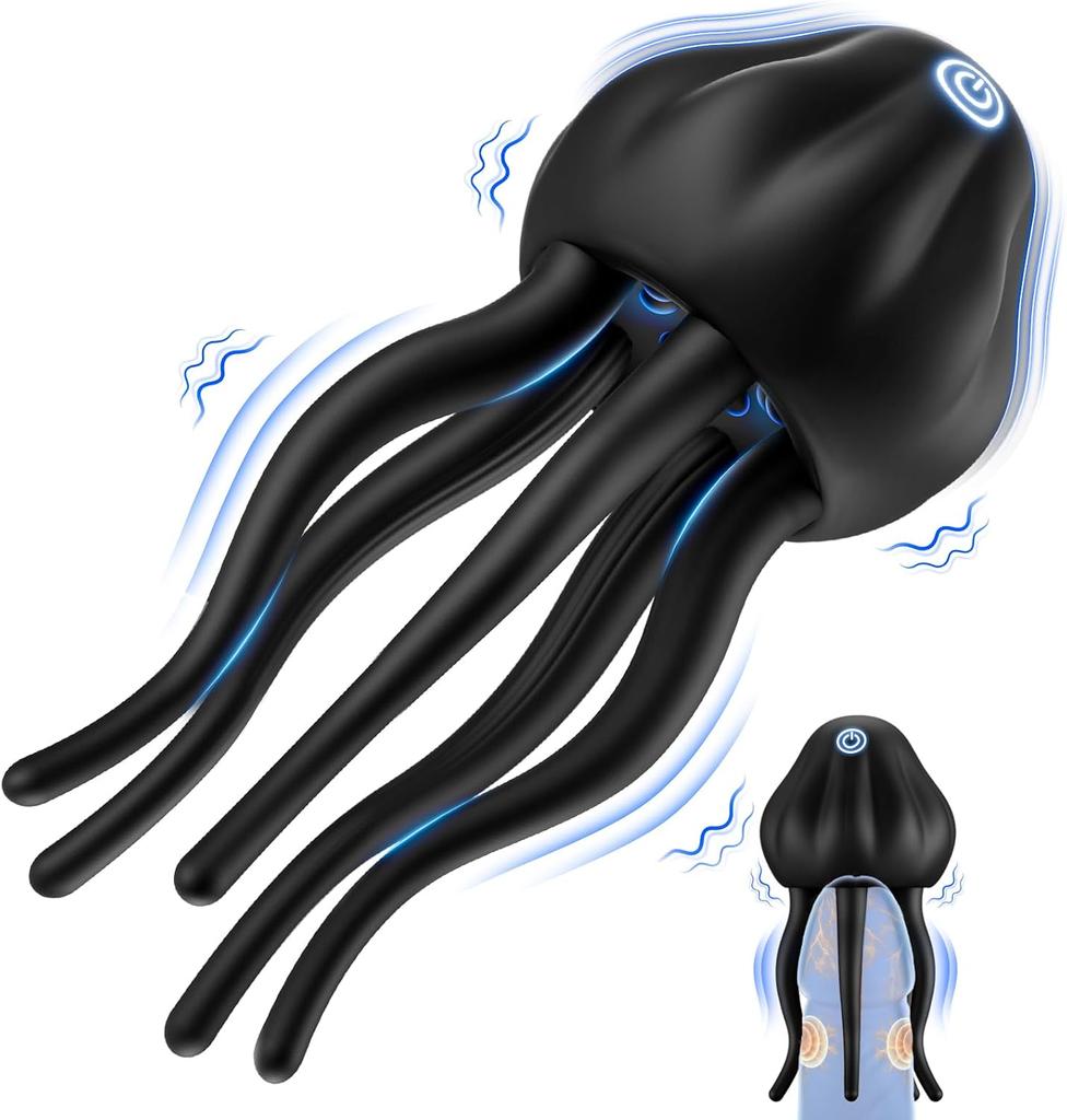 Male Penis Vibrator Stroker - 10 Vibration Modes Tentacle Wrap, Couples Sex Toy for Men/Women, Clit Nipple Stimulation
