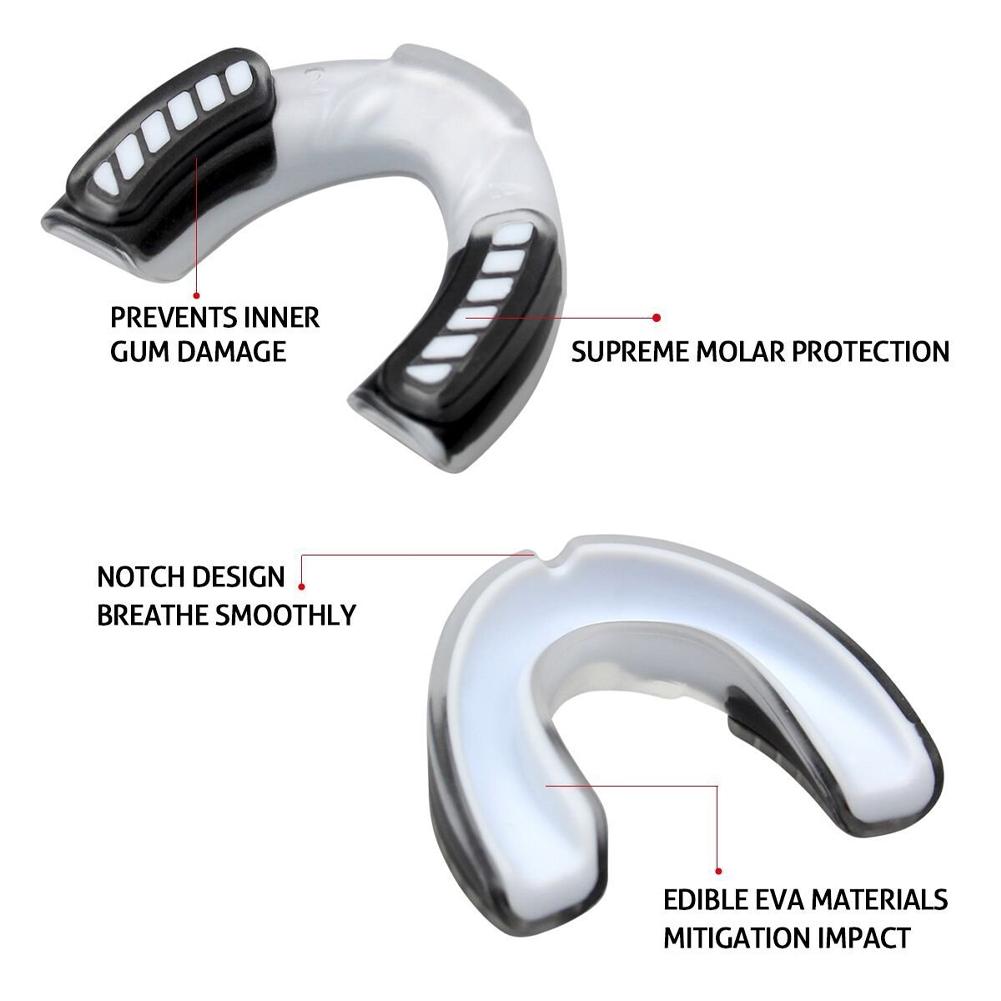 Sports Boxing Mouth Guard Teeth with Box Protector Taekwondo Sanda Rugby MMA Karate Basketball Trainer Braces Mouth Guard