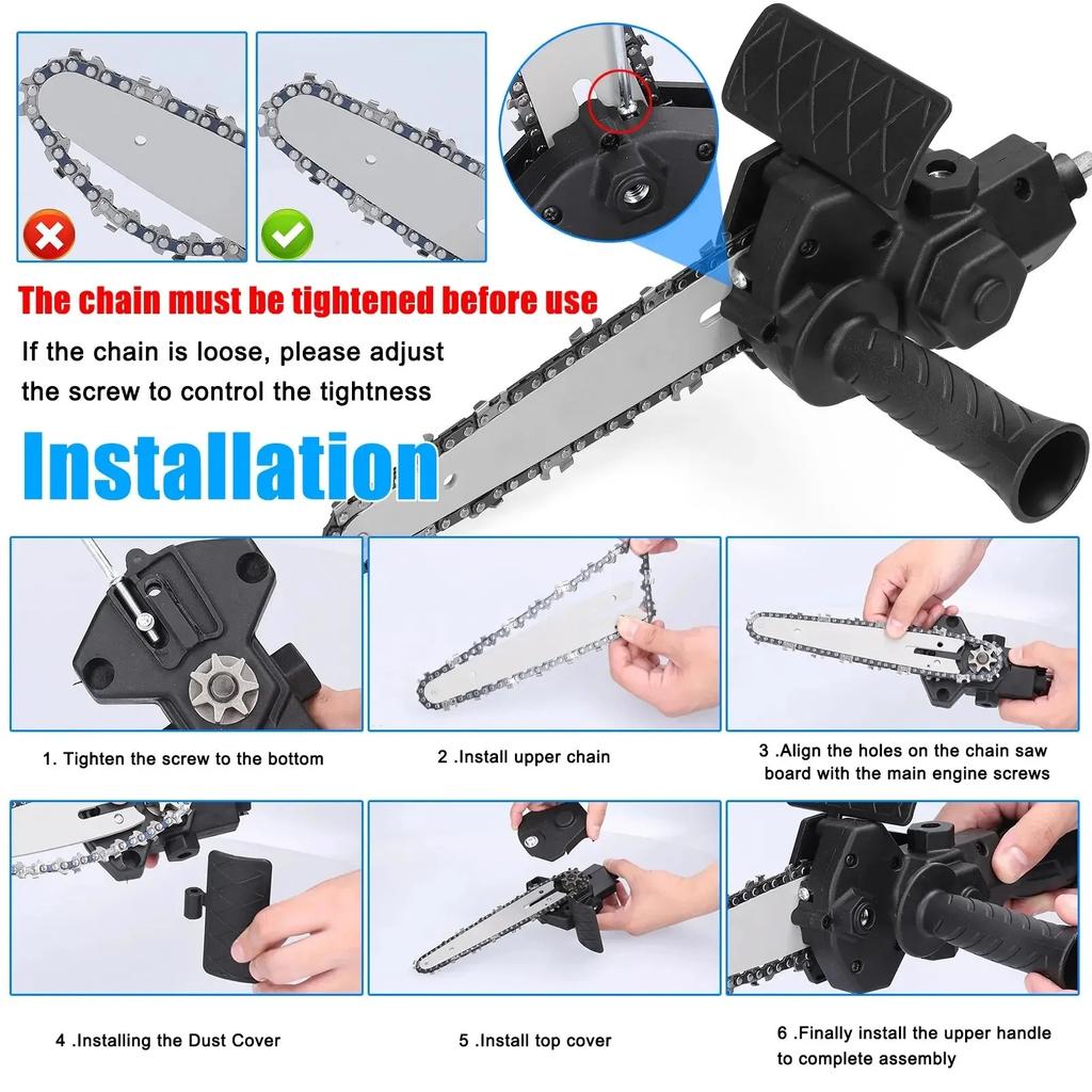 4+6 Inch Electric Drill Modified To Electric Chainsaw Tool Set Attachment Woodworking Cutting Tool Electric Chainsaw Accessory