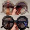 1/6pcs Fashion Large Square Sunglasses Women Designer Cateye Sun Glasses  Vintage Female Color Frame Eyeglasses UV400 Oculos