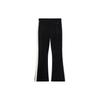Li-Ning Sports Lifestyle Series Color Block Flared Slim Fit Knitted Sports Pants Women Bottoms Black Cream AKLU036-2
