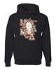Western Ma Steer Pink And Grey Distressed Country Unisex Hoodie Sweatshirt