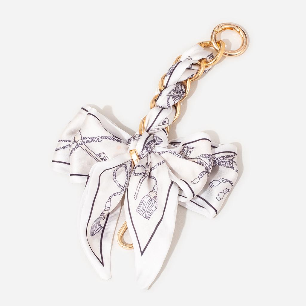 Silk Scarf Hand Woven Bag Extension Chain Ins Armpit Shoulder Metal Strap Women's Retro DIY Short