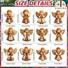 12Pcs Wooden Gingerbread Man Angel Pendant Hanging Christmas Tree Decor  Holiday Party