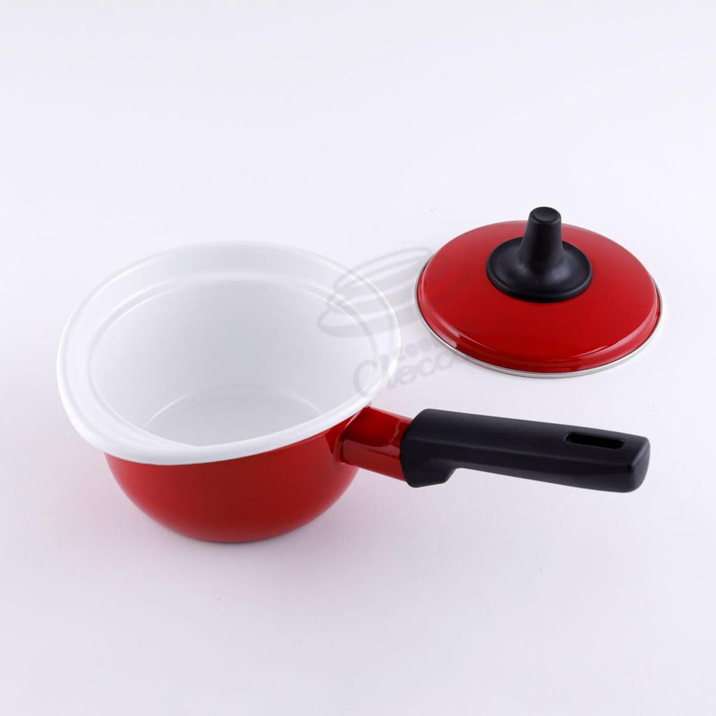 Fuji Enamel Memories Pot (Red, 14cm)