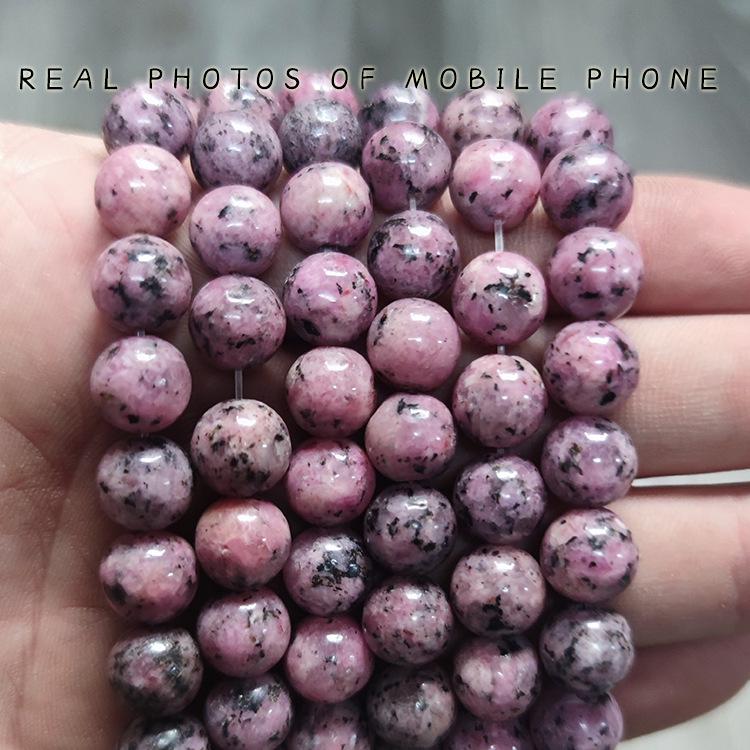 10mm Rose Red Granite Natural Stone Beads for DIY Jewelry Accessories