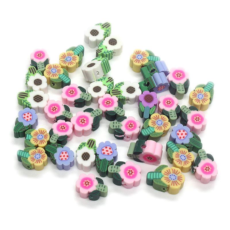 Soft Pottery Pieces Beaded Diy Mobile Phone Chain Accessories Loose Beads Smiley Face Letters Animal Fruit Mixed Soft Pottery