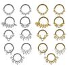 1 Pair Fashionable Geometric Shape Nose Rings Seamless Smooth Surfaces Nose Jewelry for Gift Giving or Own Expression
