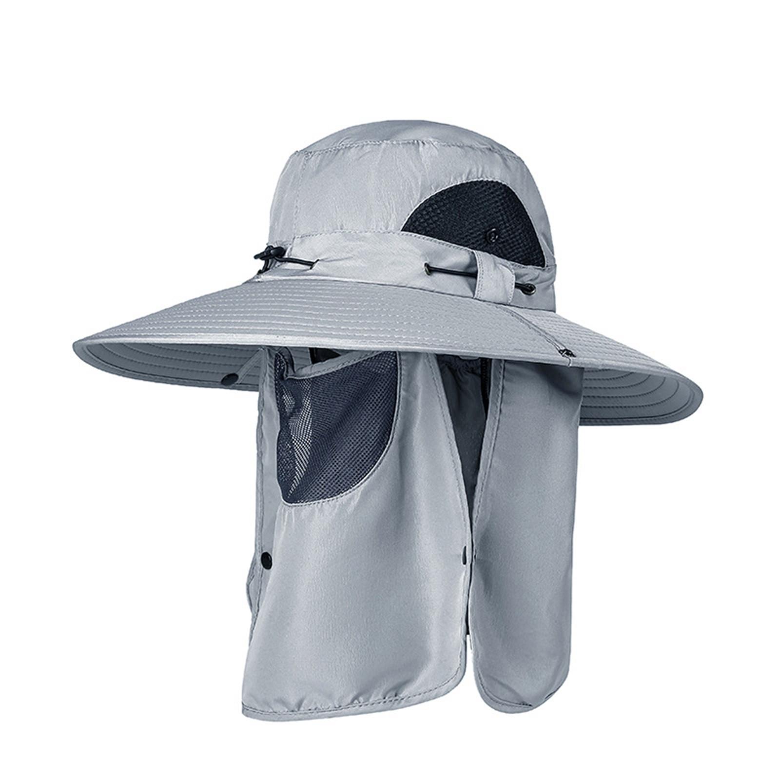 

Летние мужские и женские уличные солнцезащитные шляпы с хвостиком и сетчатыми отверстиями, дышащая солнцезащитная рыбацкая шляпа с полями, солнцезащитная шляпа для альпинизма One Size светло-серый