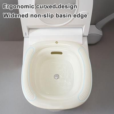 Bidet Ergonomisches Gebogenes Oberflächendesign Bequemes Bad Ein-Knopf-Entwässerung Rutschfester Beckenrand Physiotherapie-Bidet