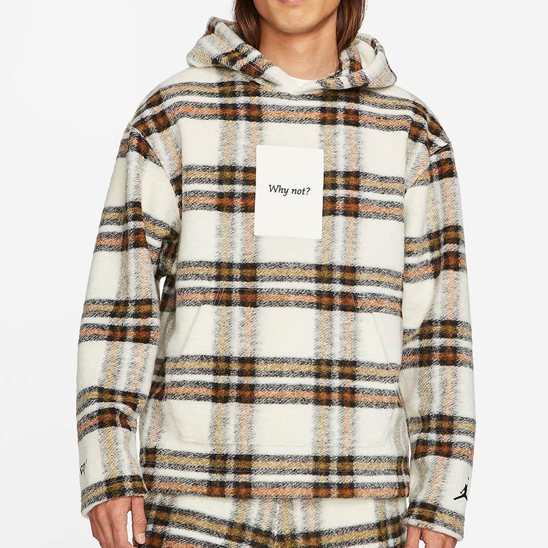 Jordan Why Not? Printed Plaid Wool Hoodie Men Hoodie Amber DC3244-104