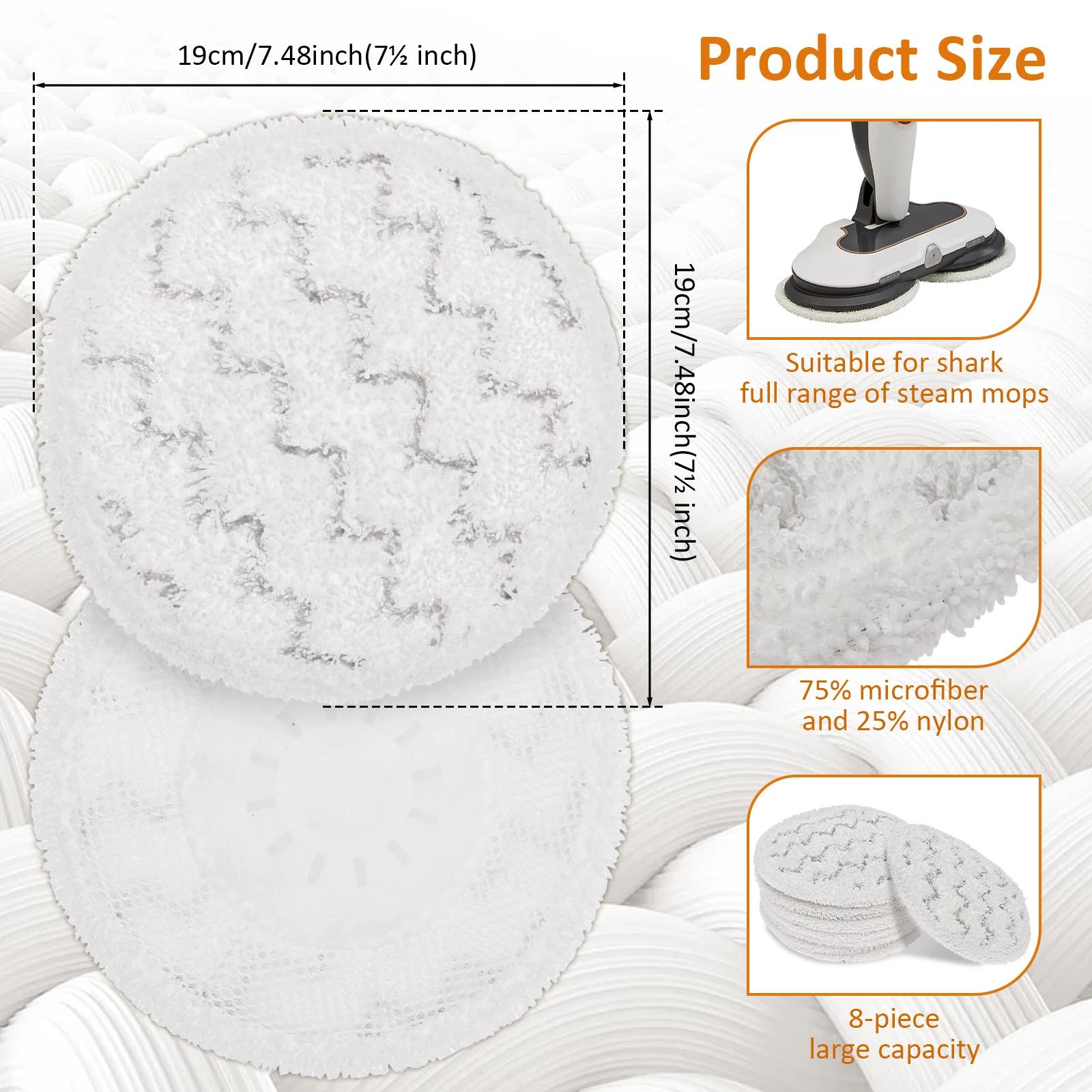 

8Pcs Replacement Steam Mop Pad Round Water Absorbing Steam Cleaning Pad Accessories for S8201 S8001 S7201 S7000 S7005 XKITP7000