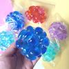 Balle Anti-Stress Croquante Remplie de Billes Soulagement de l'Anxiété Formable Balle à Presser Jouet Sensoriel Portable Voyage Moulable Balle Transparente Pincer Jouet Fidget
