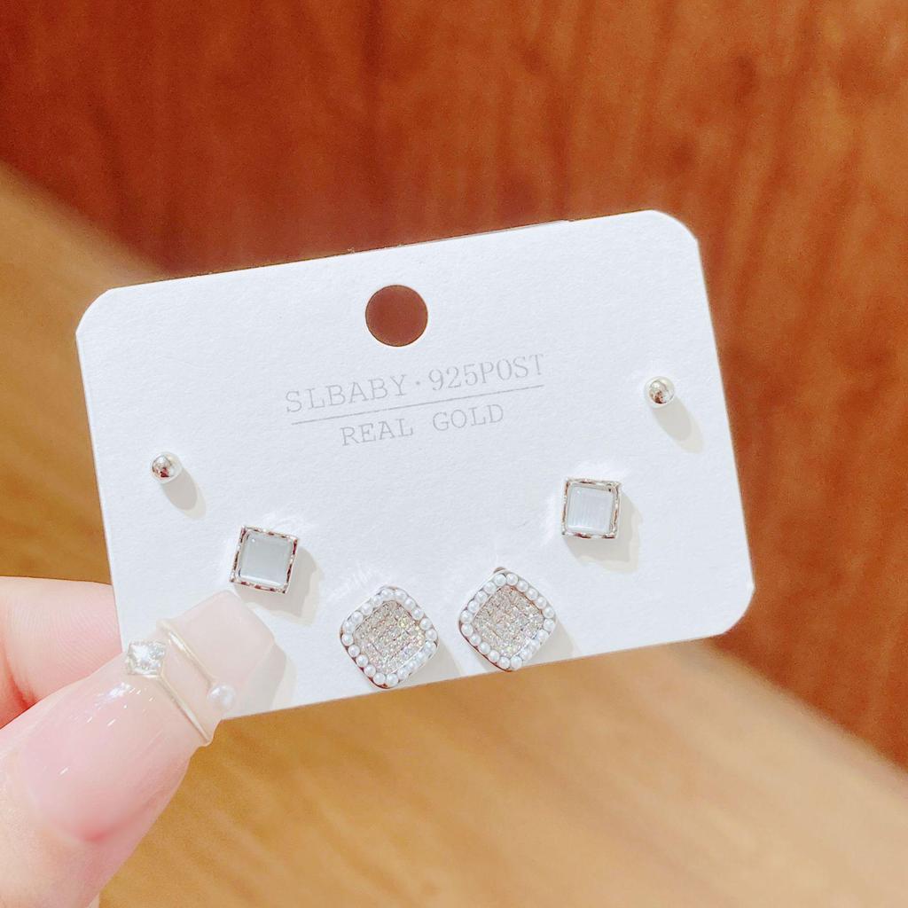 2025 Women's Light Luxury Earrings Set: High-End 925 Silver, Niche Design for Daily Matching