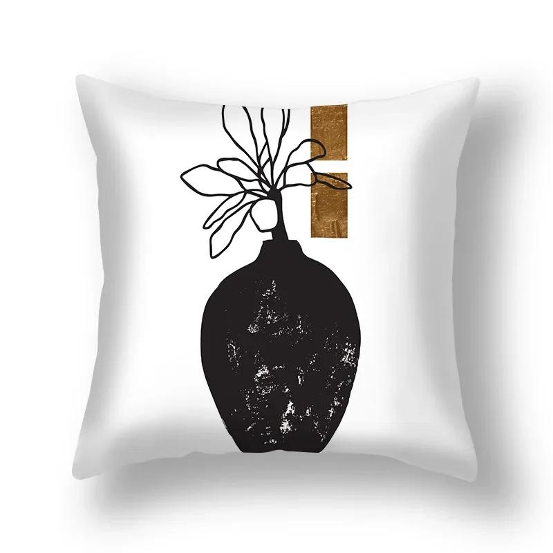 Ginkgo Leaves Pillows Case Home Decorative Cushion Cover Golden polyester Print Pillowcase Car Sofa Pillow Case Home Decor 45*45