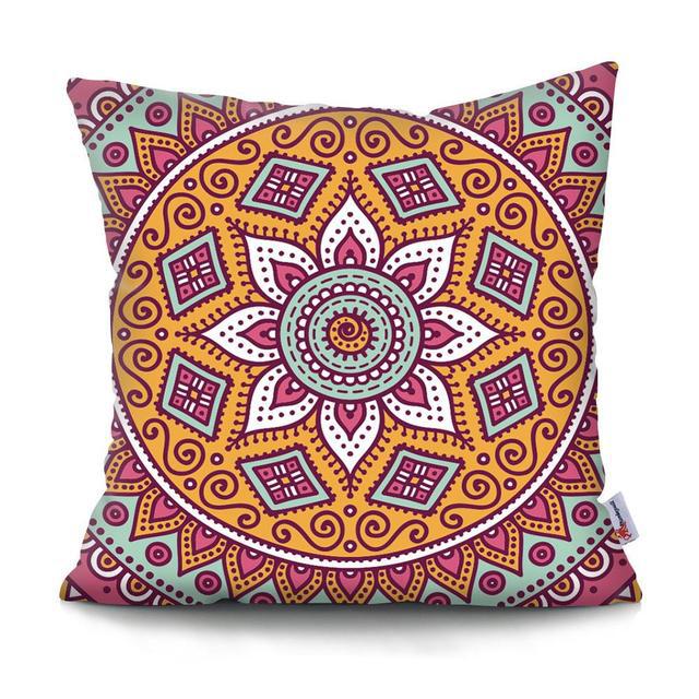 

Home Decor Colorful Mandala & Geometric Printed Pillowcases Pattern Cushion Cover Suitable for Sofa Bedroom Car Pillow Cover 40x40cm