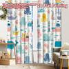 2pcs, 2D FLAT PRINTING Curtains (Without Rod) Ocean Friends Christmas Holiday Curtains with Digital Printing Versatile Durable