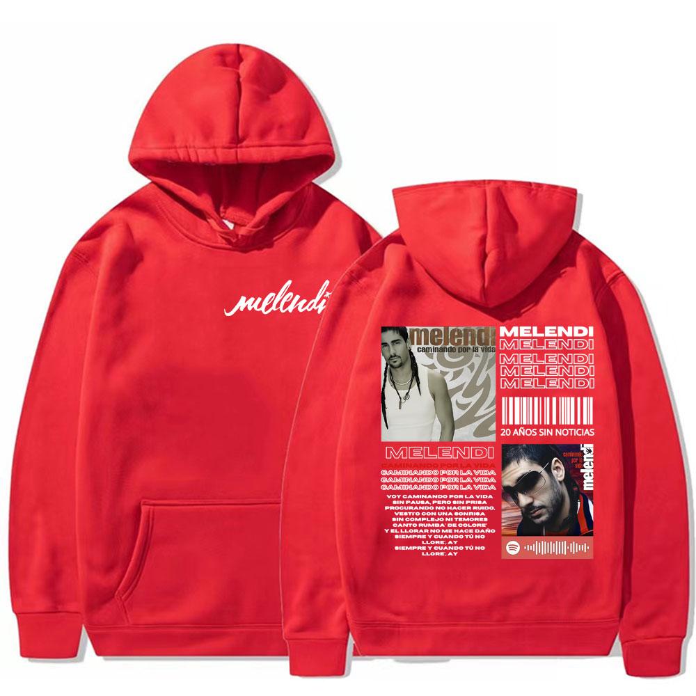 Rapper Melendi Caminando Por La Vida 2025 Tour Sweatshirts Men Women Oversized Hip Hop Fashion Hoodie Casual High Street Hoodies