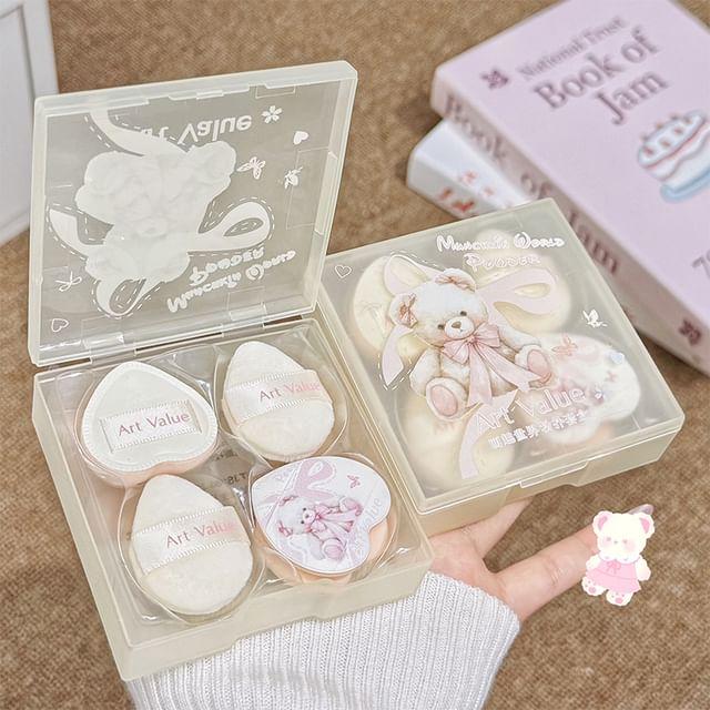 Художественная ценность - Милая Мини-пуховка для пудры Set - 5pcs