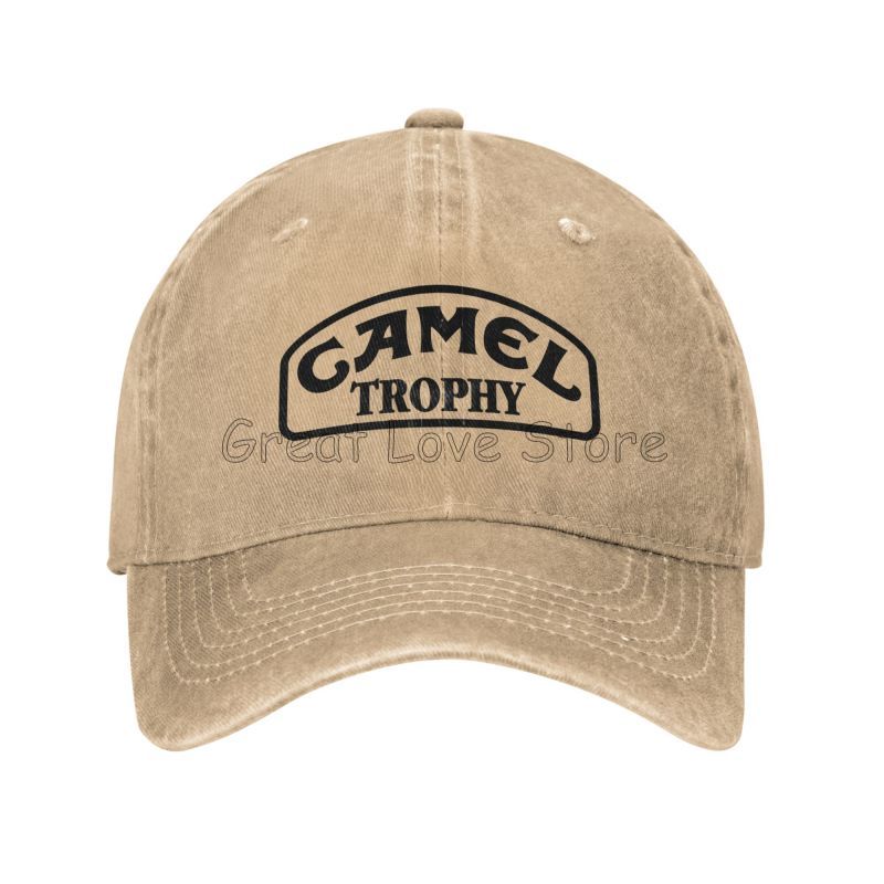 Freedom Outdoors Women's Khaki Camel Trophy Accessories Unisex Baseball Cap Distressed Washed Cotton Hat Vintage Outdoor All Seasons Travel Adjustable Headwear